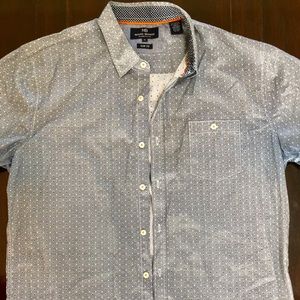 Printed Short Sleeve Slim Fit Button Down